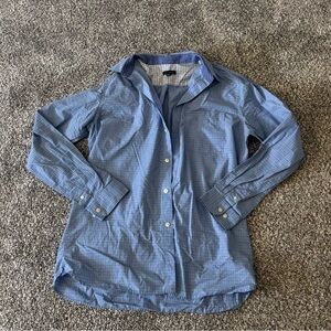 Van Heusen Light Blue and White Checkered Shirt